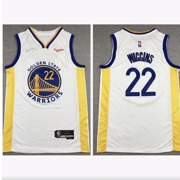 Nike Andrew Wiggins 22 Golden State Warriors White Swingman Player Jersey XL 52 - Picture 4 of 8